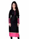 Velentino Trend Black Color Coton Kurtis
