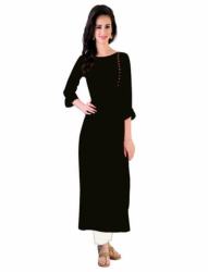 Velentino Trend Black Color Rayon Kurtis