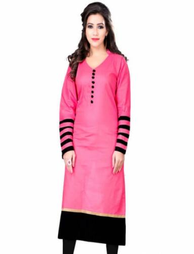 Velentino Trend PeachPuff Color Coton Kurtis