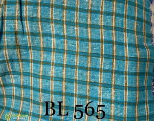 Checks Linen Shirting Fabric 