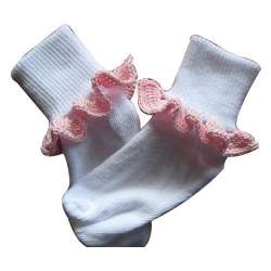 	White And Pink Socks