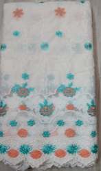 Pure Cotton Lace Embroidered Fabric 