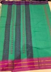 Fancy Green Bengal Cotton Saree 