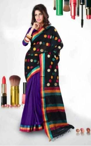 Multi Color Cotton Saree  by Chindak textiles