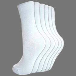 Plain White School Socks