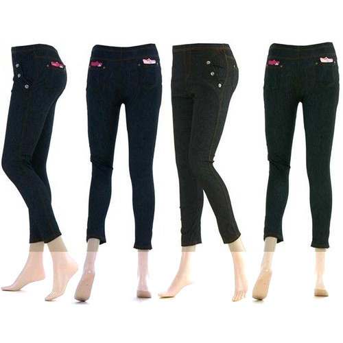 Ladies Fancy Black Jegging