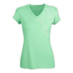 Plain V neck Ladies T shirt 