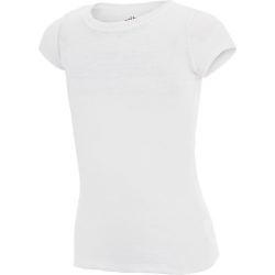 Regular wear White Round Neck Plain t shirt 