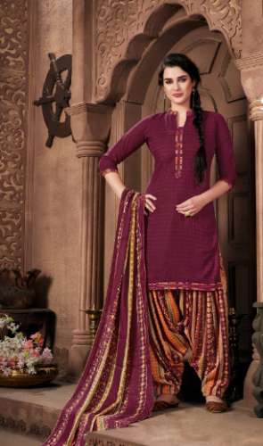 dark maroon dress material