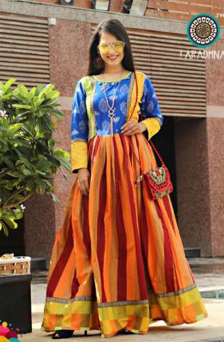 multi color  party wear kurti