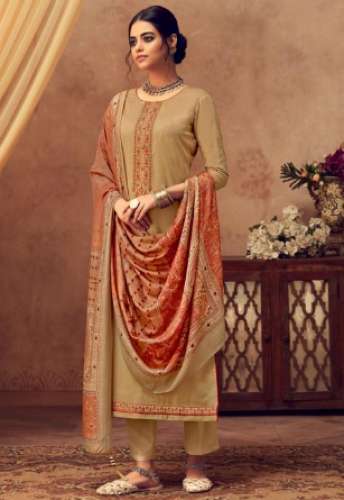 yellow designer dress material by Bandhani Palace