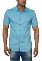 Mens Half Sleeves Cotton Plain Shirts thumb 1