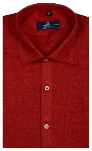 Mens Red Casual Linen Shirts