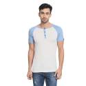 Mens Raglan Half Sleeves Henley Neck T-Shirt thumb 1