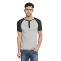 Mens Raglan Half Sleeves Henley Neck T-Shirt thumb 2