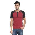 Mens Raglan Half Sleeves Henley Neck T-Shirt thumb 3