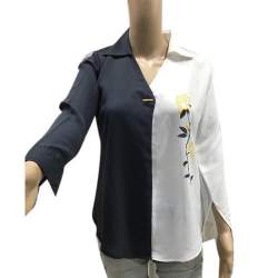 Collar neck fancy top