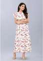 Ladies Floral Printed Maxi Dress