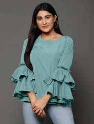 Ladies Polyester Bell Sleeve Top