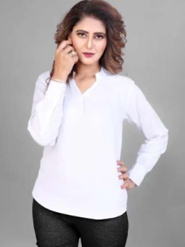 TWIFFY White Full Sleve Shirt  by Lubgi laces pvt ltd 