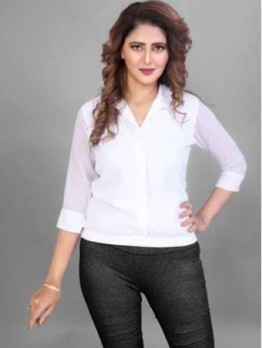 TWIFFY White Plain Shirt by Lubgi laces pvt ltd 