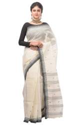 Designer Cream Tant cotton saree