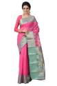 designer-tussar-silk-pink-color-saree