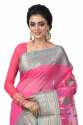 Designer Tussar silk Pink color saree thumb 1