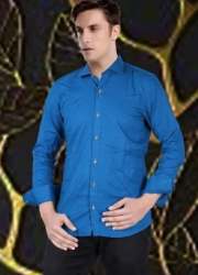Cotton Lycra Blend Plain Mens Shirt 