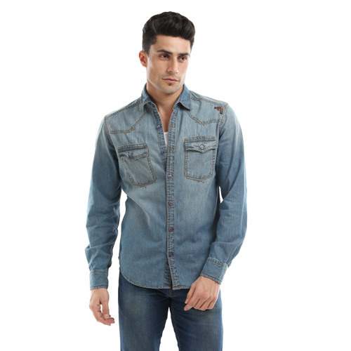 Blue Denim Shirts by Apuesto Apparels