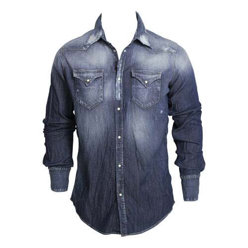 Men Denim Shirt by Apuesto Apparels