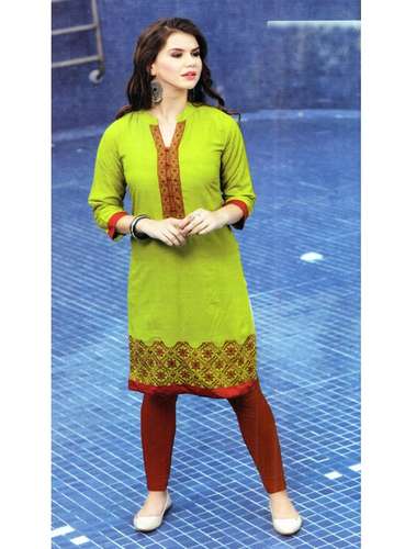 women long straight kurtis by Creative Design