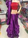 Designer Ruffle Saree thumb 2
