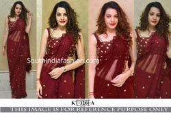 Fancy Printed Ruffle Saree 