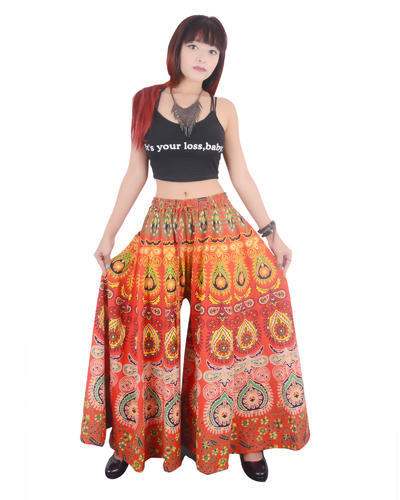 Napthol Palazzo Printed In Cotton