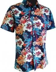 Printed Mens Collar Beach Wear Shirt For Mens