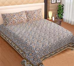 Cotton Indigo Bedsheet King Size 