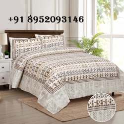 Double Bed Cotton Bedsheet King Size 100x108 Size