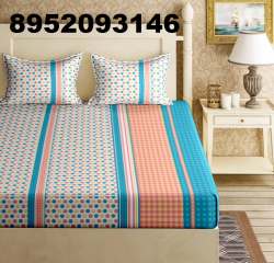 Double Bed Cotton Printed Cotton Bedsheet 