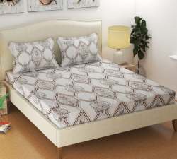 Double Bed Elegance Bedsheet Grey