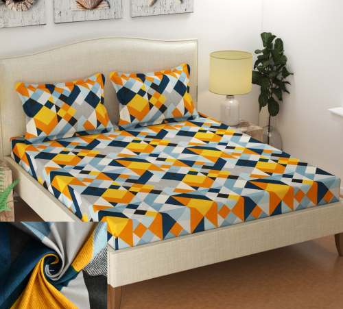 Double Bed Floral Bedsheet Elastic Sheet