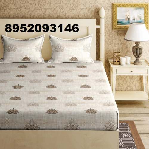 Double Bed King Size Bedsheet 90x100 Inch  by Kanha Fashion