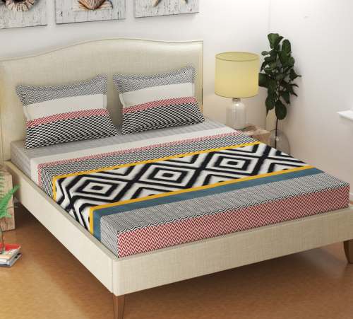 Double Bed Printed Bedsheet 90x100