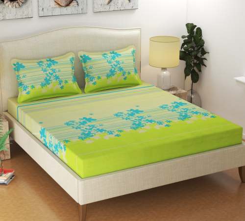 Double Bedsheet Floral Printed Light Color