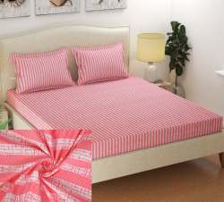 Double Bedsheet Printed Elastic Bedsheet