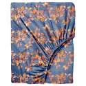 Elastic Bedsheet printed Blue Floral Bedsheet thumb 3