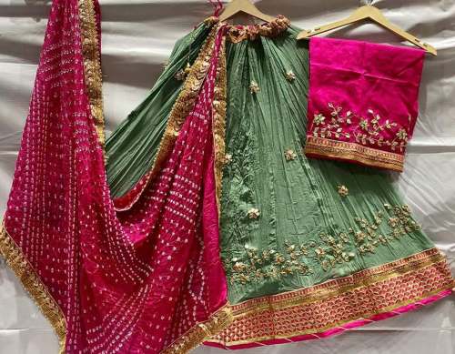 designer gotta patti work lehenga choli  by Ashutosh Sarees