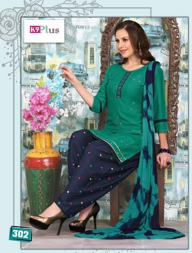 K9 Plus Readymade Patiala Ladies Suit  by Aruna fashion