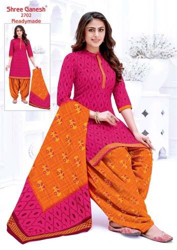 Shree Ganesh Readymade Cotton Patiala Suit  by Aruna fashion