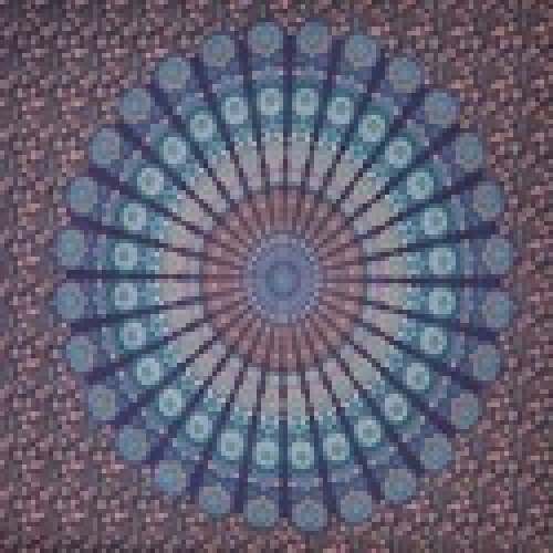 Indian Blue Mandala Peacock Print Duvet Cover